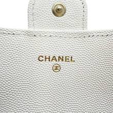 将图像加载到图库查看器中，CHANEL Matelasse Classic Long Flap Wallet White AP0241 Caviar Leather
