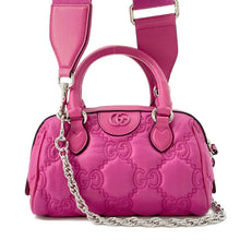 将图像加载到图库查看器中，GUCCI GGMatelasse Mini Travel Bag Pink 702251 Nylon Leather
