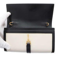 将图像加载到图库查看器中，GUCCI Jackie1961 Chain Wallet White/Black 652681 Leather
