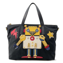 Load image into Gallery viewer, PRADA 2WAYHandbag Robot Black 1BG061 Nylon
