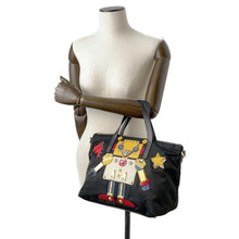 将图像加载到图库查看器中，PRADA 2WAYHandbag Robot Black 1BG061 Nylon
