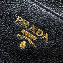 将图像加载到图库查看器中，PRADA Tote Bag Black 1BG048 Leather
