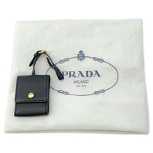 将图像加载到图库查看器中，PRADA Tote Bag Black 1BG048 Leather
