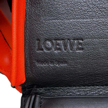 将图像加载到图库查看器中，LOEWE Heel Pouch Mini Pochette Orange Leather
