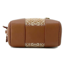 将图像加载到图库查看器中，LOEWE Amazonas Brown A039N21X03 Canvas Leather Size 16
