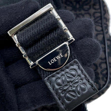 将图像加载到图库查看器中，LOEWE Anagram Shoulder Bag Black B604Z80X01 Canvas Leather
