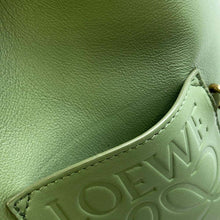 将图像加载到图库查看器中，LOEWE Sailor Bag Small Drawstring Bag Shoulder Bag Green A734Z18X11 Leather
