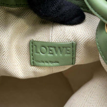 将图像加载到图库查看器中，LOEWE Sailor Bag Small Drawstring Bag Shoulder Bag Green A734Z18X11 Leather
