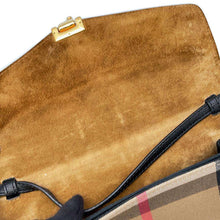 Load image into Gallery viewer, BURBERRY House Check Shoulder Bag Beige/Black 3980825 Canvas Leather
