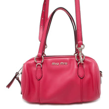 将图像加载到图库查看器中，MIUMIU 2WAYHandbag Pink 5BH152 Leather
