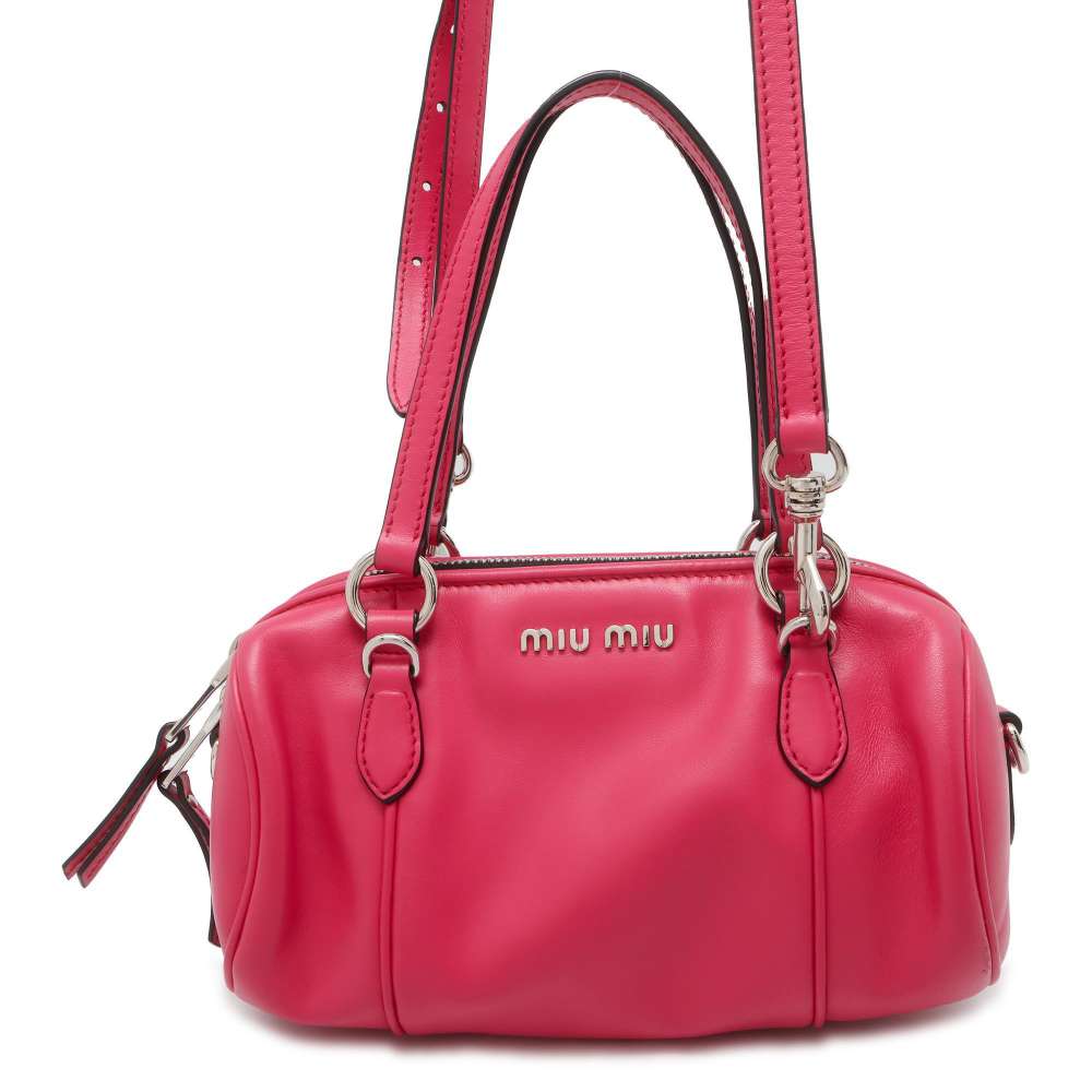 MIUMIU 2WAYHandbag Pink 5BH152 Leather