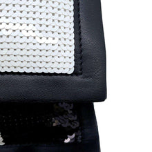 将图像加载到图库查看器中，Ferragamo Shoulder Bag White/Black 21 2488 755141 Sequins Leather
