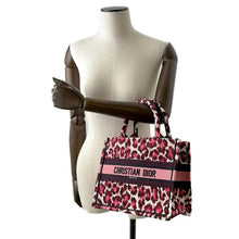 Load image into Gallery viewer, Dior Book Tote Leopard Pink Canvas Size Small
