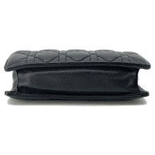 将图像加载到图库查看器中，Dior Caro Every Cannage Chain Shoulder Black S5106UWHC Leather
