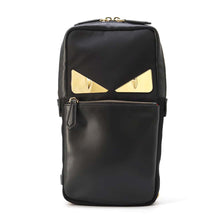 将图像加载到图库查看器中，FENDI Monster Bugs Eye Crossbody Bag Black 7VZ033 Nylon Leather
