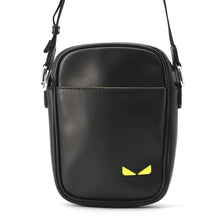 Load image into Gallery viewer, FENDI Bag Bugs Shoulder Bag Black 7VA456 Leather Size Small
