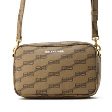 Load image into Gallery viewer, BALENCIAGA BBMonogram Camera Bag Brown 702701 PVC Coated Canvas
