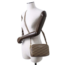 Load image into Gallery viewer, BALENCIAGA BBMonogram Camera Bag Brown 702701 PVC Coated Canvas
