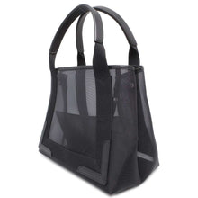 将图像加载到图库查看器中，BALENCIAGA Navy Cabas Mesh Black 339933 Leather Polyester
