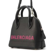 将图像加载到图库查看器中，BALENCIAGA Bill Top Handle Bag Black 525050 Leather Size XXS
