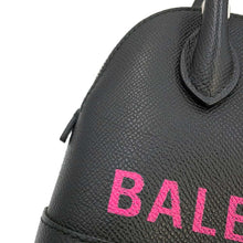 Load image into Gallery viewer, BALENCIAGA Bill Top Handle Bag Black 525050 Leather Size XXS
