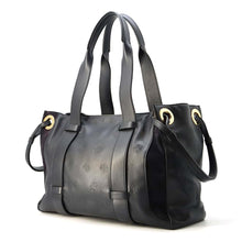 将图像加载到图库查看器中，Chloe TAO Tote Bag Navy CHC18WS171A55 Calf Leather Size Medium
