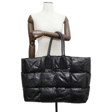 将图像加载到图库查看器中，Bottega Veneta Maxi INTRECCIATO Tote Bag Black 629194 Nylon Leather
