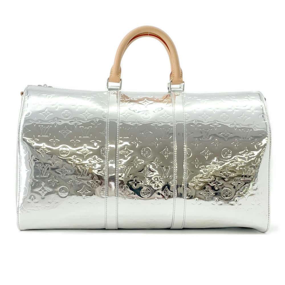 LOUIS VUITTON Keepall Bandouliere Silver/GrayM45886 Monogram・Mirror Size 50