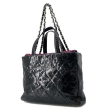 将图像加载到图库查看器中，CHANEL Matelasse Portobello 2wayChainBag Black Leather Tweed
