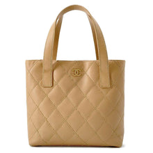 将图像加载到图库查看器中，CHANEL Matelasse Wild Stitch Handbag Beige A18126 Leather
