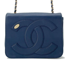 Load image into Gallery viewer, CHANEL CC Logo ChainShoulder Bag Navy AS0321 Leather
