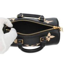 将图像加载到图库查看器中，LOUIS VUITTON Papillon Noir/ Beige M45980 Monogram Empreinte Leather Size BB
