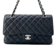 将图像加载到图库查看器中，CHANEL Matelasse W Flap ChainShoulder Bag Black A01112 Caviar Leather Size 25
