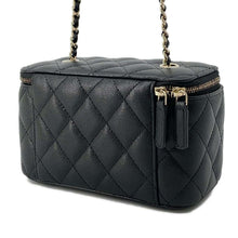 Load image into Gallery viewer, CHANEL Matelasse Chain vanity bag Black AP1341 Caviar Leather
