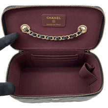 Load image into Gallery viewer, CHANEL Matelasse Chain vanity bag Black AP1341 Caviar Leather
