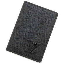 将图像加载到图库查看器中，LOUIS VUITTON Organizer De Poch Noir M69979 Grain Leather
