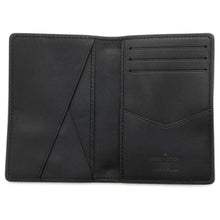 将图像加载到图库查看器中，LOUIS VUITTON Organizer De Poch Noir M69979 Grain Leather
