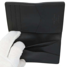 将图像加载到图库查看器中，LOUIS VUITTON Organizer De Poch Noir M69979 Grain Leather
