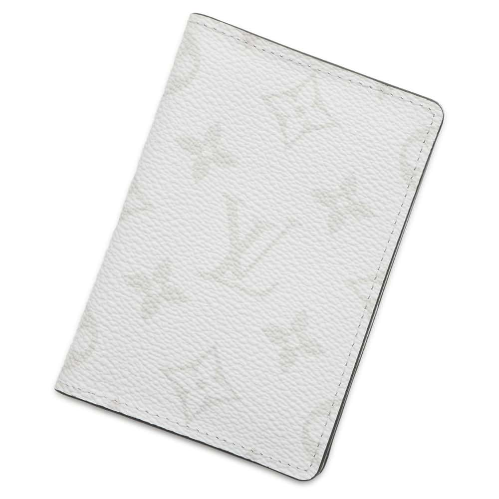 LOUIS VUITTON Organizer De Poch White M30933 Monogram・Canvas/Taiga Leather