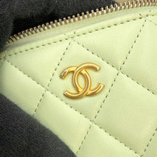 Load image into Gallery viewer, CHANEL Matelasse Cocoball ChainShoulder Small Vanity Bag Light Green AP1447 Lambskin Size Small
