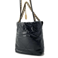 将图像加载到图库查看器中，CHANEL CHANEL 22 ChainHandbag Black AS3980 Shiny Calf Leather Size Mini
