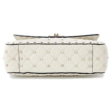 Load image into Gallery viewer, Valentino Garavani Rock Studded Spike 2WAY ChainShoulder Bag Ivory Leather
