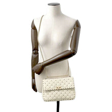 将图像加载到图库查看器中，Valentino Garavani Rock Studded Spike 2WAY ChainShoulder Bag Ivory Leather
