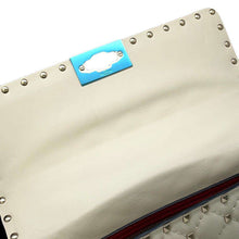 将图像加载到图库查看器中，Valentino Garavani Rock Studded Spike 2WAY ChainShoulder Bag Ivory Leather
