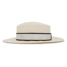 将图像加载到图库查看器中，CHANEL straw hat Size M Beige/White Straw
