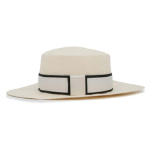 将图像加载到图库查看器中，CHANEL straw hat Size M Beige/White Straw
