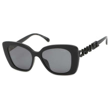 将图像加载到图库查看器中，CHANEL Sunglasses Size 53□17 140 Black 5422-B-A Plastic Rhinestone
