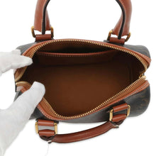 将图像加载到图库查看器中，CELINE Cuir Triomphe Boston Brown 113772CAS PVC Leather Size Small
