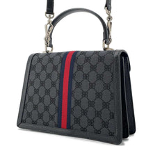 将图像加载到图库查看器中，BALENCIAGA Gucci Collaboration The Hacker Project Small Handbag Black 680119 Canvas Leather
