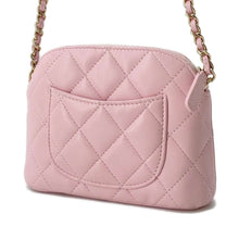 将图像加载到图库查看器中，CHANEL Chain Clutch Shoulder Bag Pink AP4000 Lambskin
